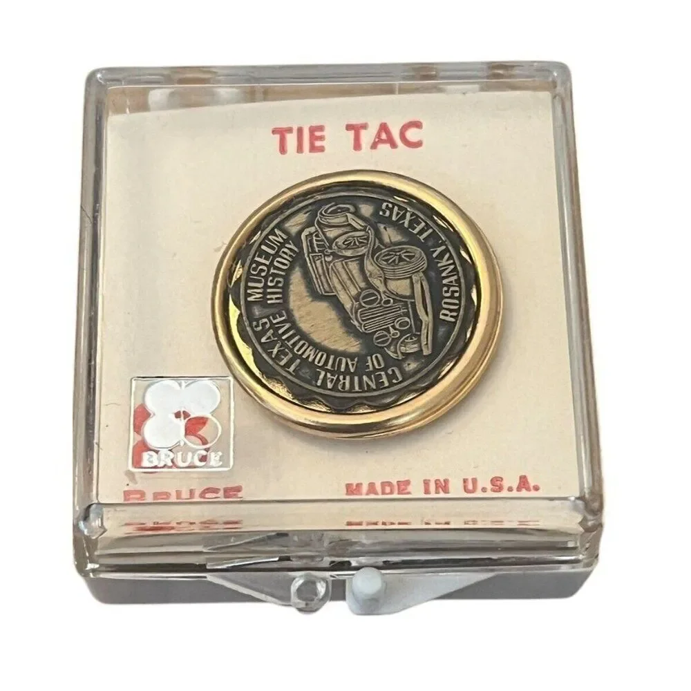 Central Texas Museum of Automotive History Rosanky Tie Tac Hat Pin Gift Box Vtg